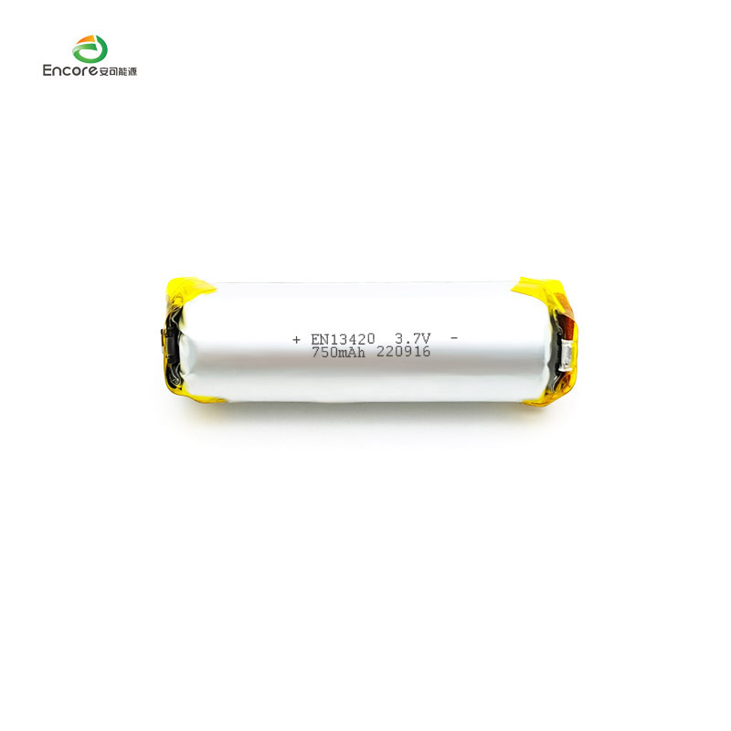 13420 750 mAh Cilindrische 3,7 V lipo-batterij