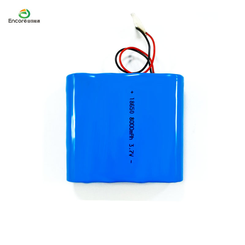 18650 8000 mAh 3,7 V lithium-ionbatterijpak