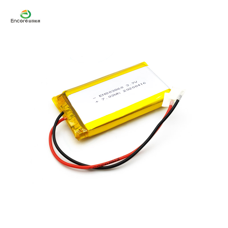 3.7v 2000mah Li-polymeerbatterij