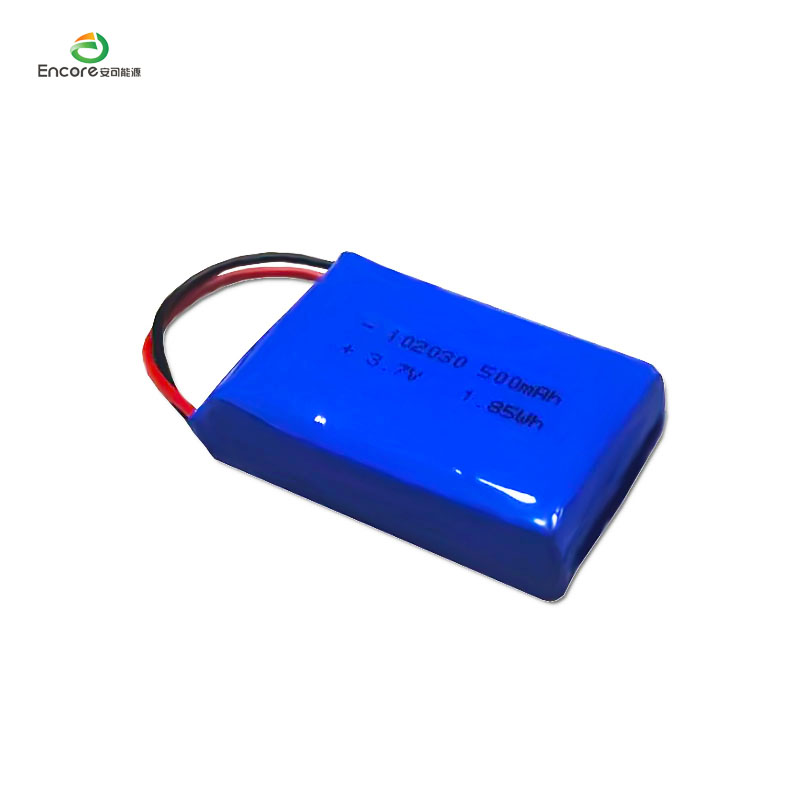 3,7 V 500 mAh 1,85 Wh lipo-batterij