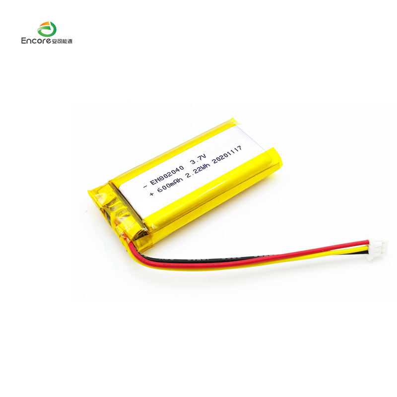 3.7v 600mah 2.22wh Li-ionbatterij